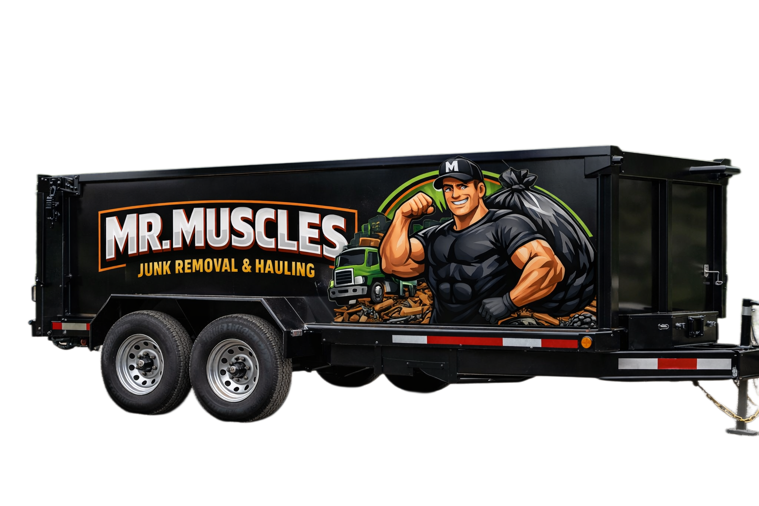 Mr. Muscles Junk and Hauling trailer